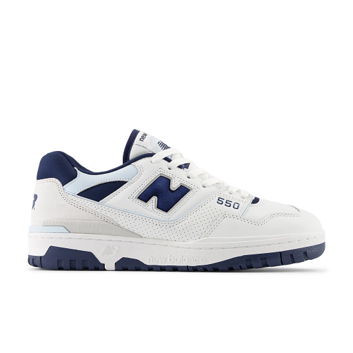 New Balance 550 Sneakers, White/Navy/Quarry Blue, 37