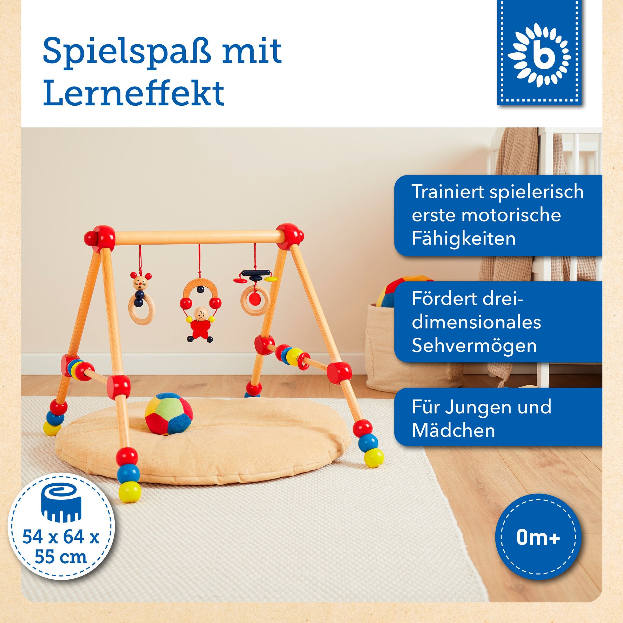 Bieco Spielbogen aus Holz Mehrfarbig