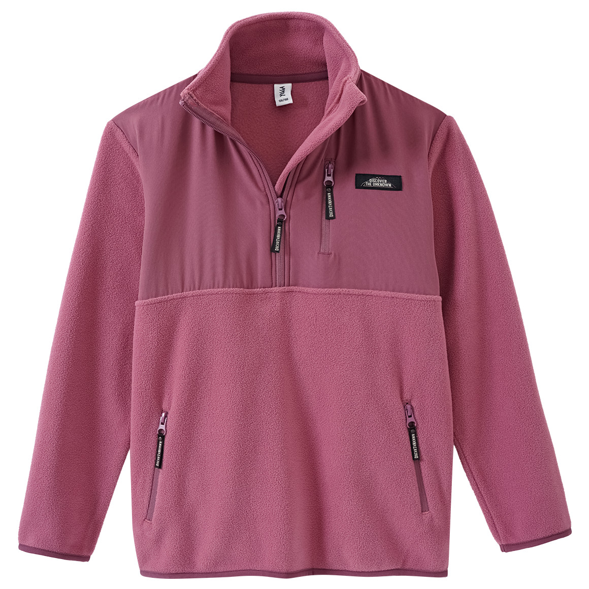 Yigga Mädchen Fleecepullover mit Stehkragen beere