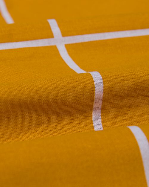 housse de couette - 200 x 200 - coton - jaune ocre