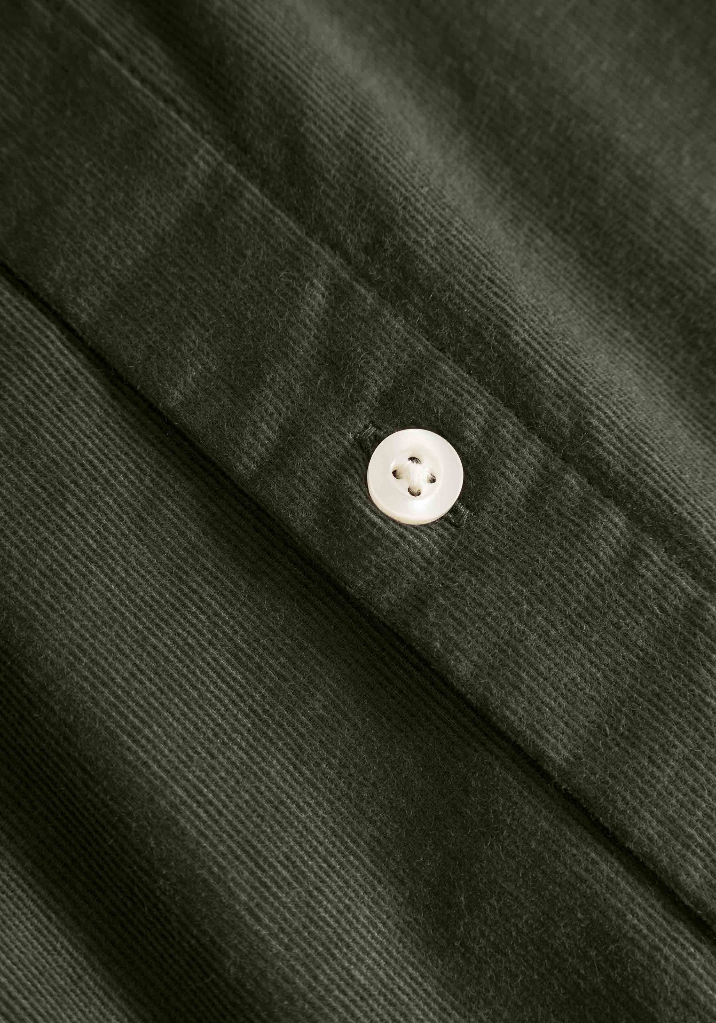 Knowledge Cotton Apparel Cord-Hemd Forrest Night