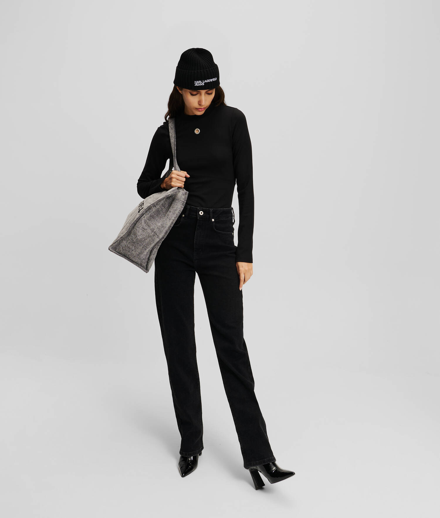 JEAN DROIT TAILLE HAUTE KLJ