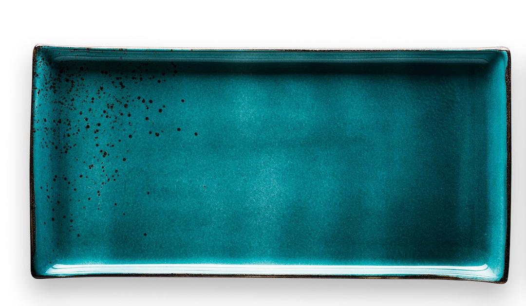 CreaTable Servierplatte NATURE COLLECTION wasserblau