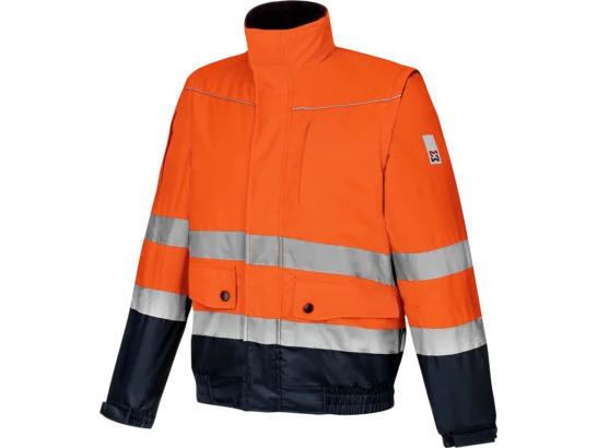 Blouson de travail Würth MODYF 2 en 1 haute-visibilité orange/marine