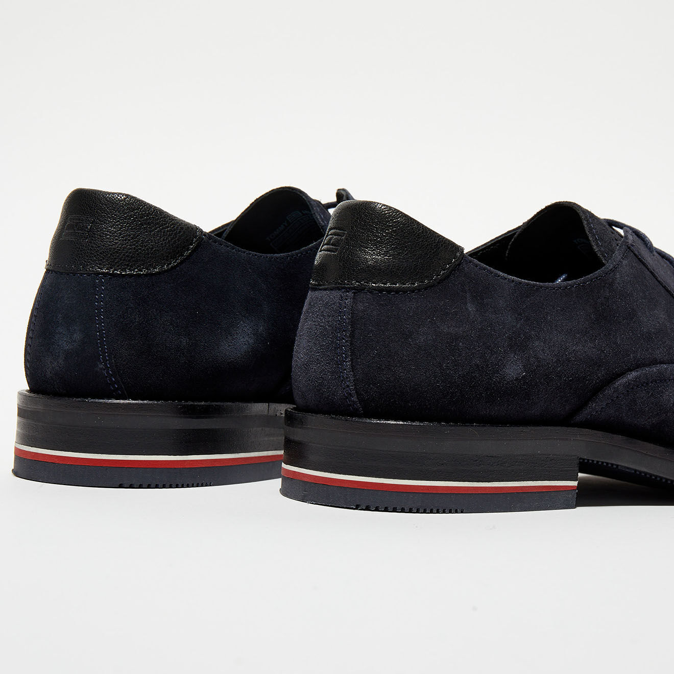 Tommy Hilfiger Derbies en Velours de Cuir Signature bleu marine