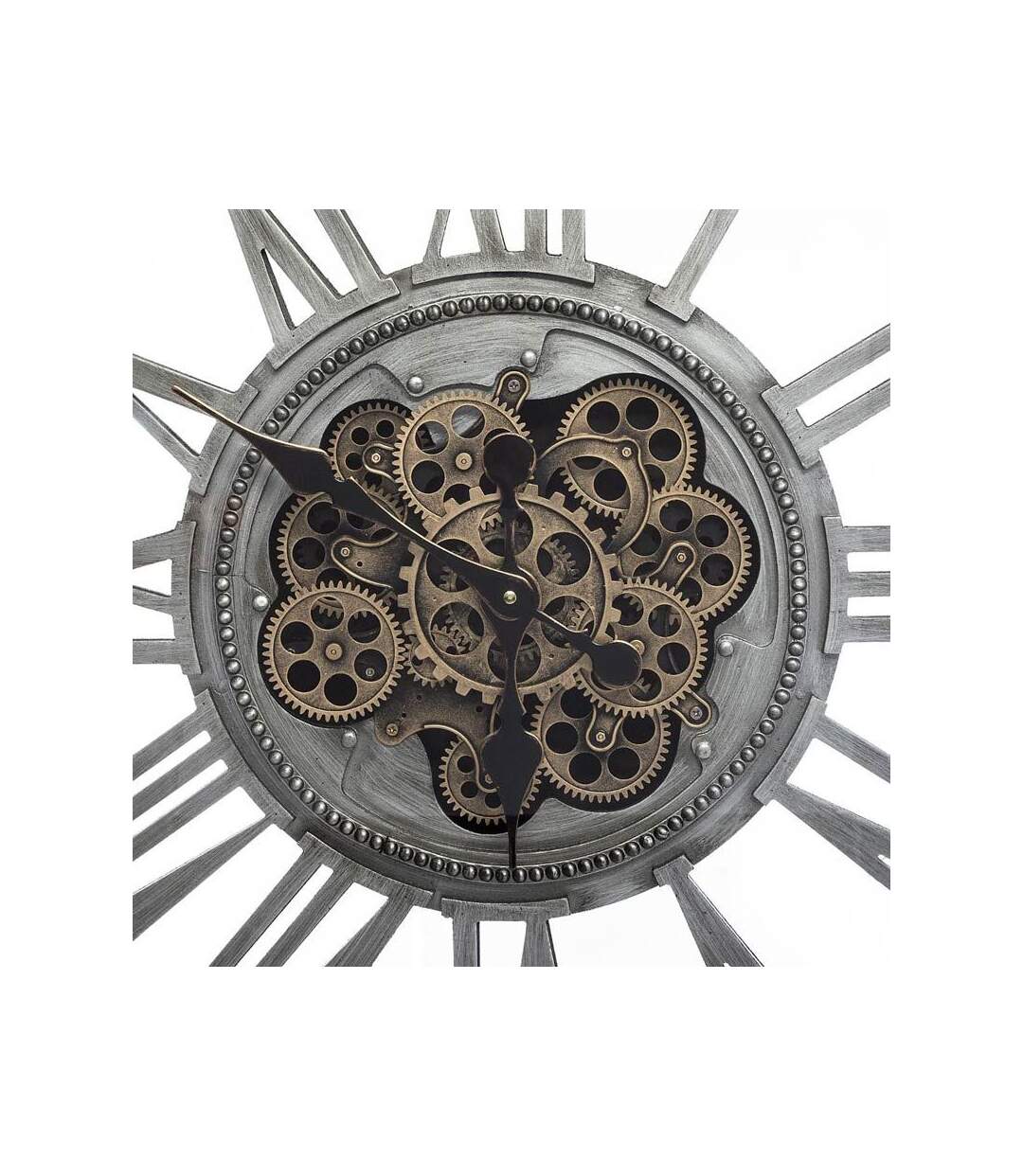 Pendule Mécanique en Métal Swiss 80cm Gris