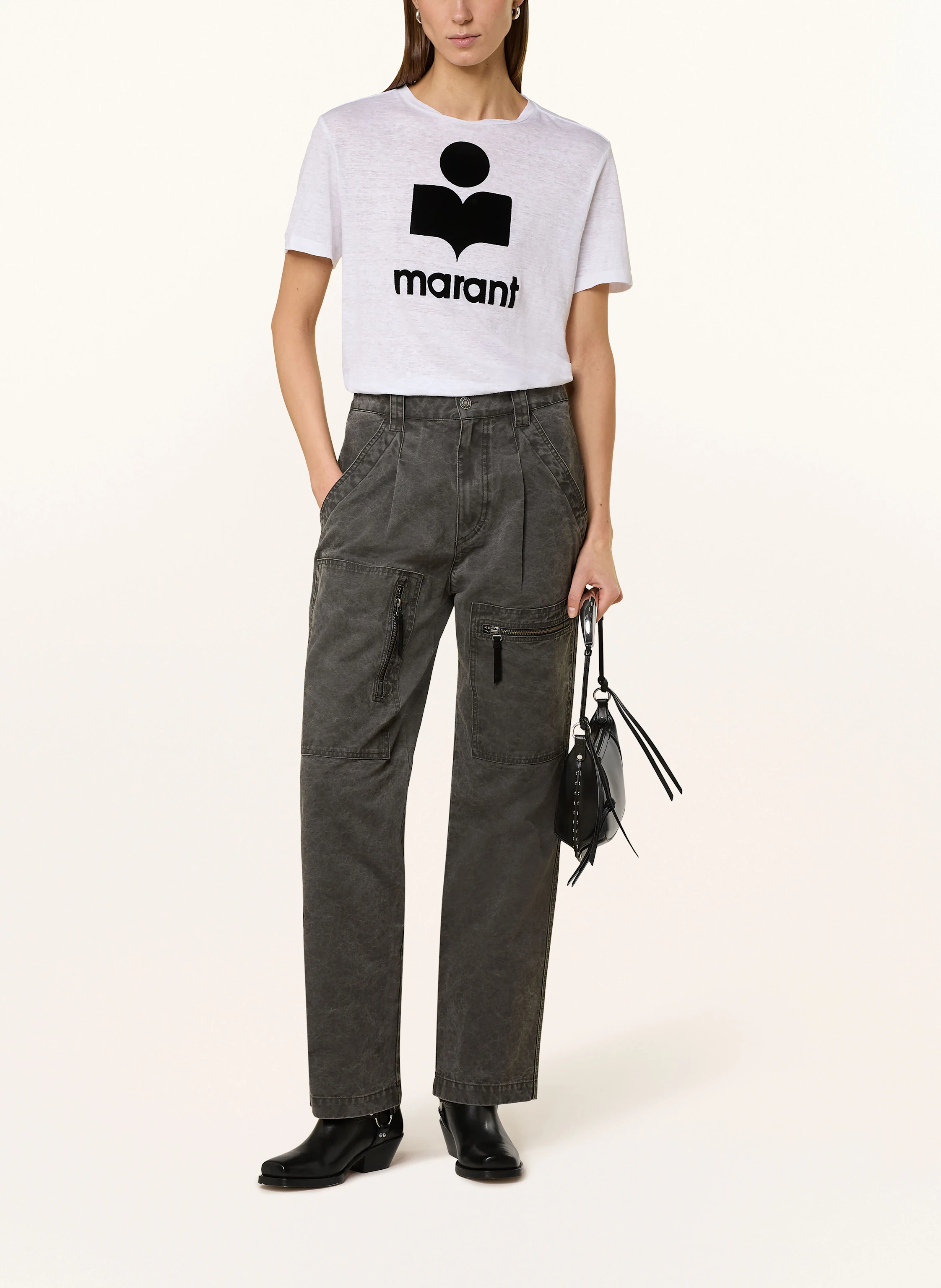 MARANT ÉTOILE T-Shirt ZEWEL aus Leinen