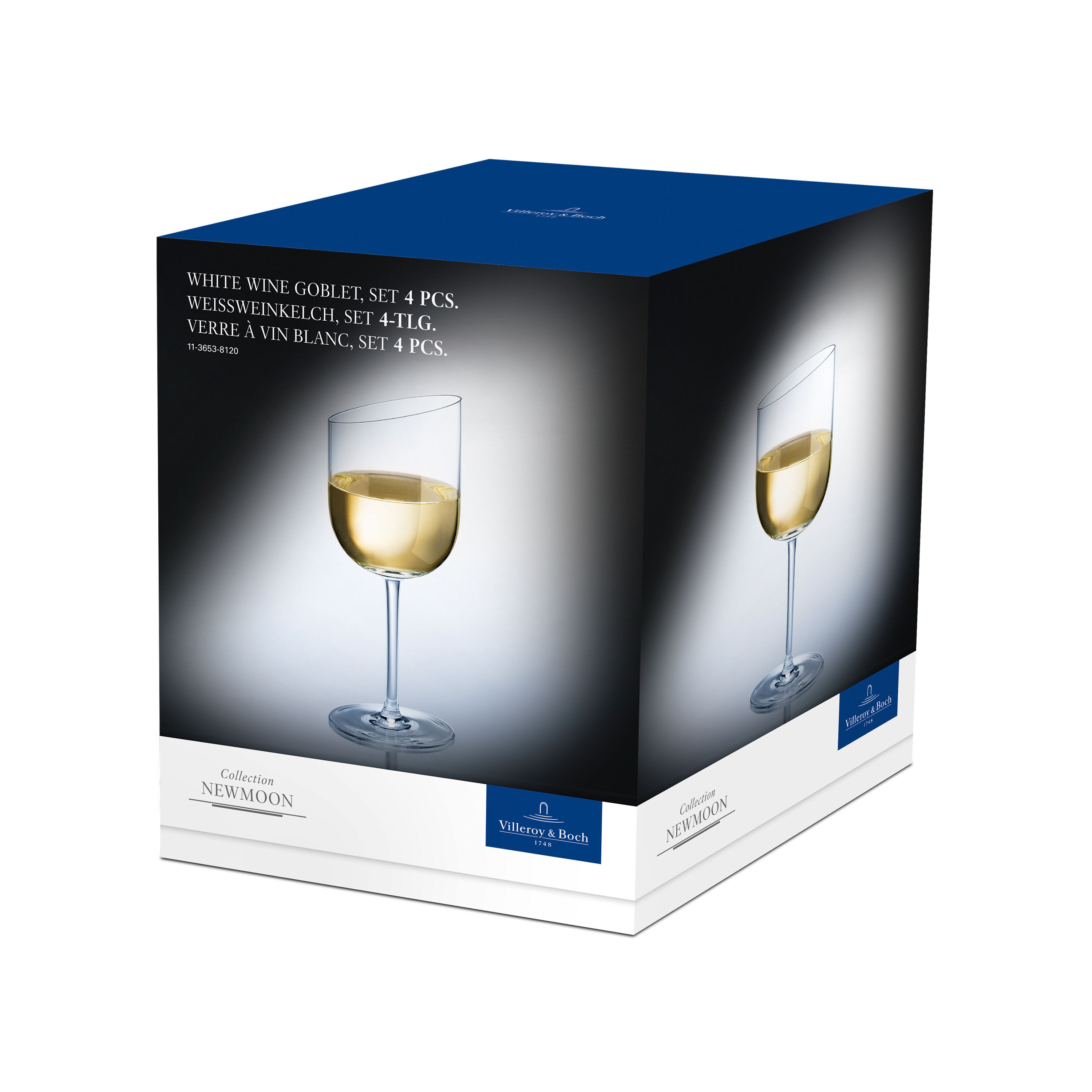 NewMoon White wine glass Clear, 4.1 oz, crystal glass
