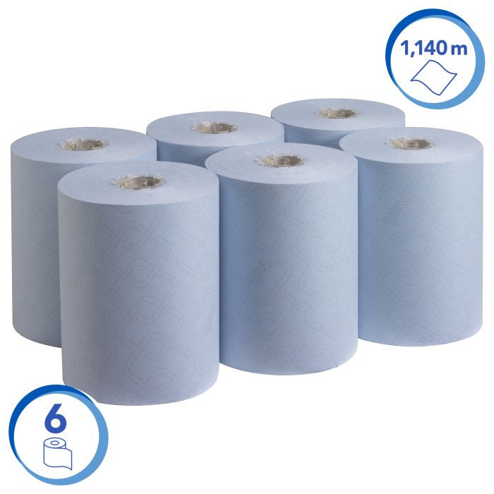 Scott 6696 6st Handdoekrol Slimroll essential 1-Laags Blauw (6696)