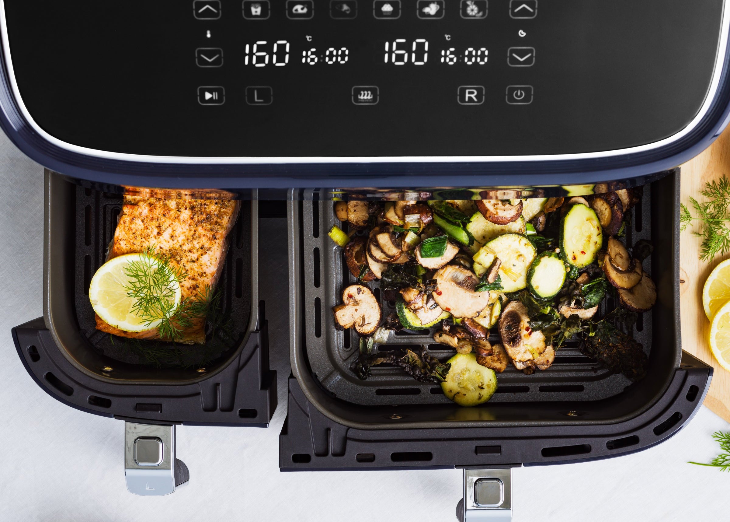 Enjoy Oxford Blue   XXXL Dubbele Air Fryer 4-delige set