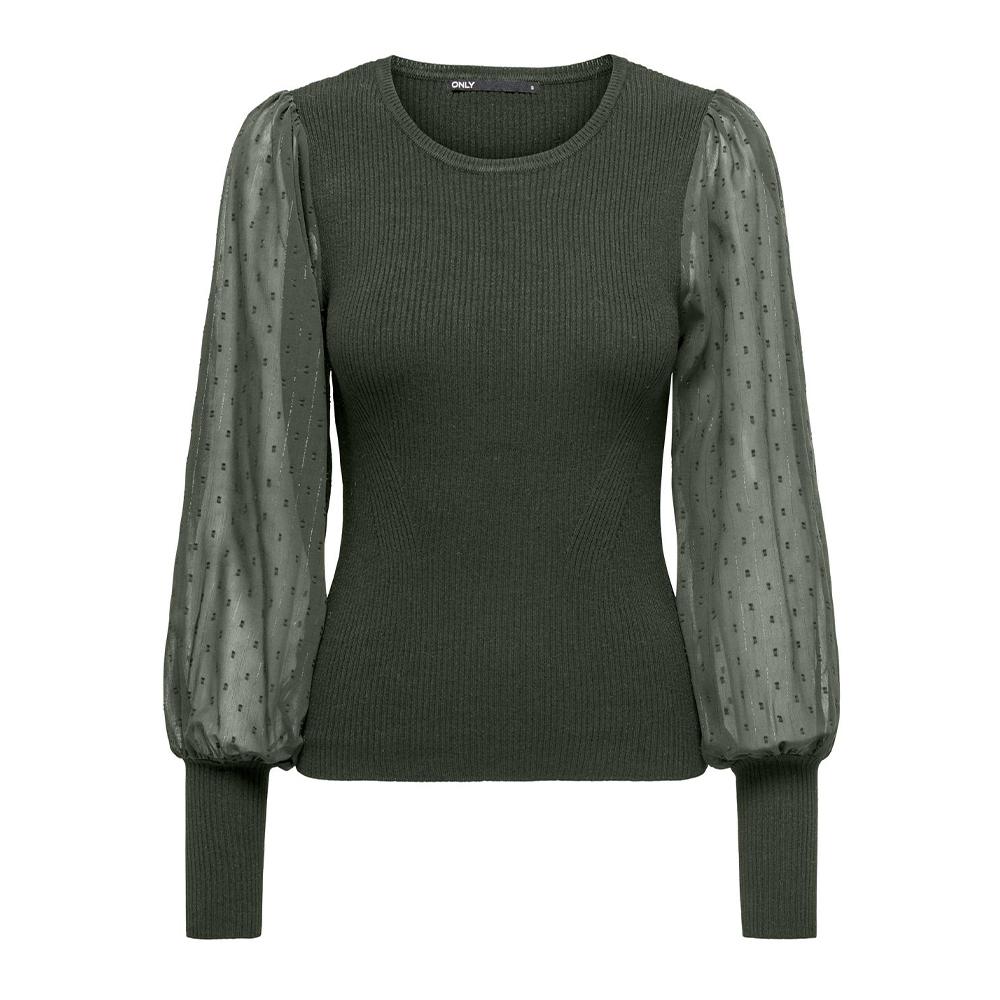 Only T-Shirt Manches Longues Vert Femme Only Jasmine
