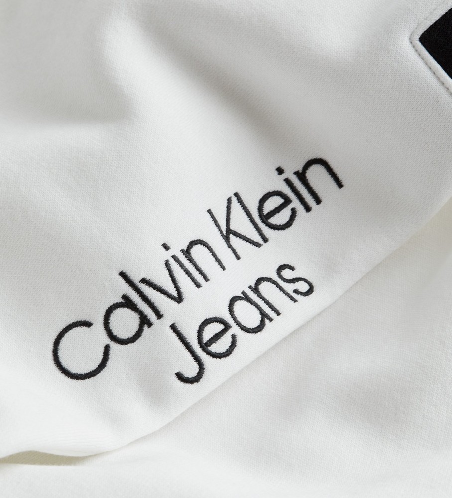 Calça Calvin Klein Jeans Stacked Colorblock Hwk Branca