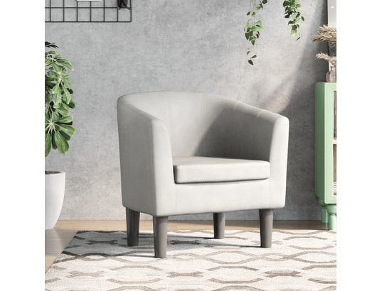 VIDAXL - Fauteuil cabriolet blanc similicuir