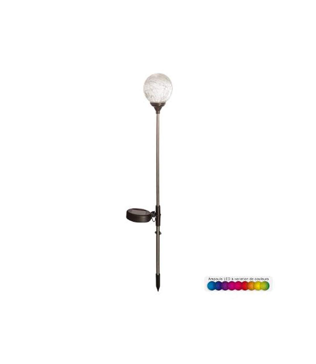 Balise Solaire en Verre 52cm Argent