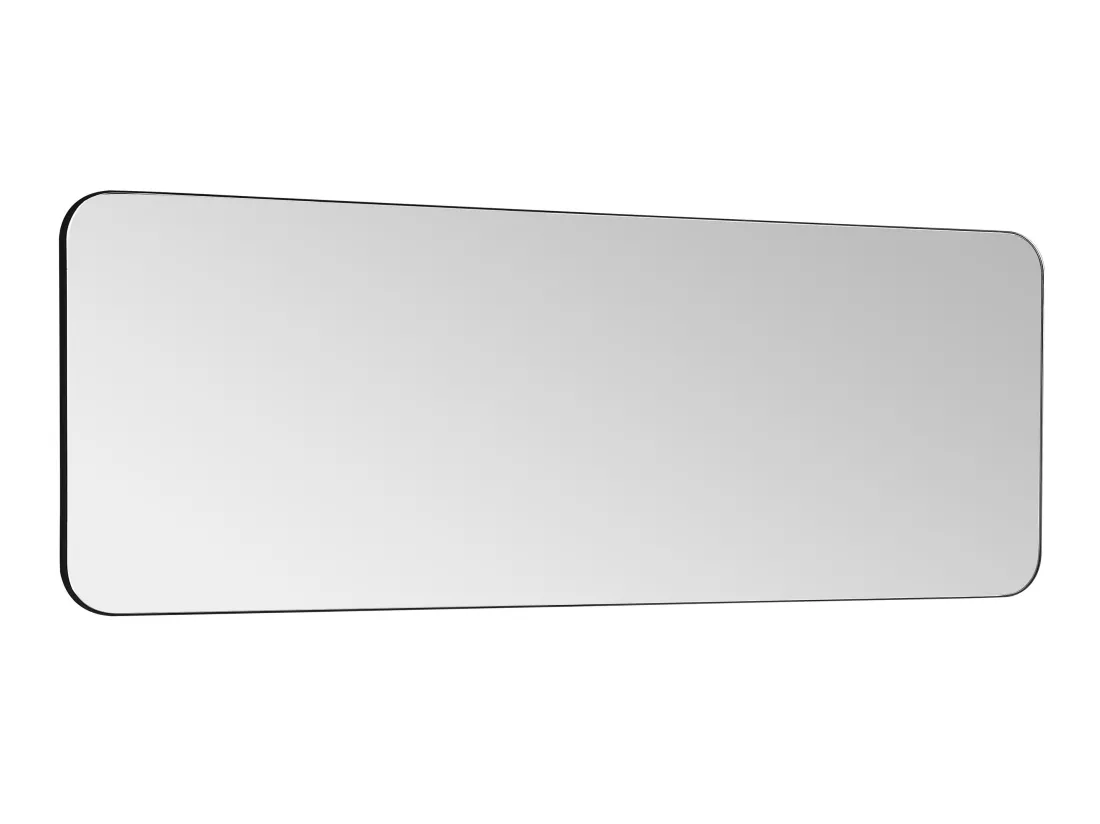 Miroir de salle de bain rectangle contour noir - 140x50 cm - DEMETRIA