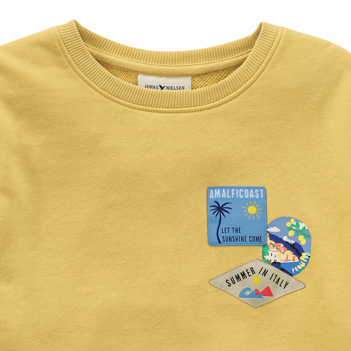 Jonas Nielsen Jungen Sweatshirt mit Backprint gelb