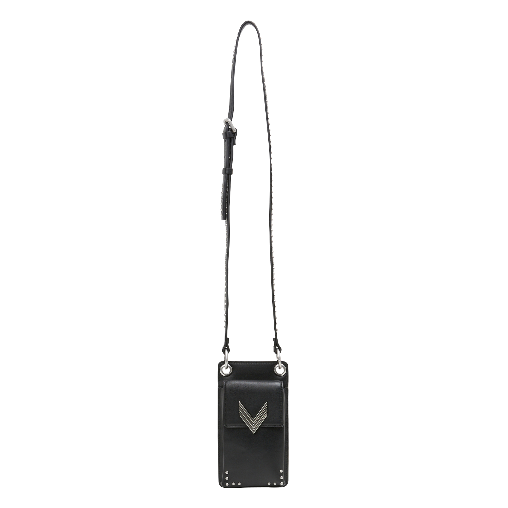 111 - Pochette de téléphone en cuir| Noir
