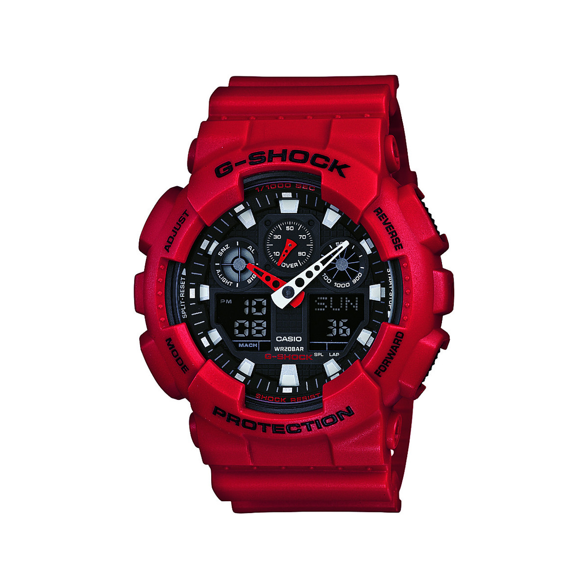 Montre G-shock homme résine rouge
