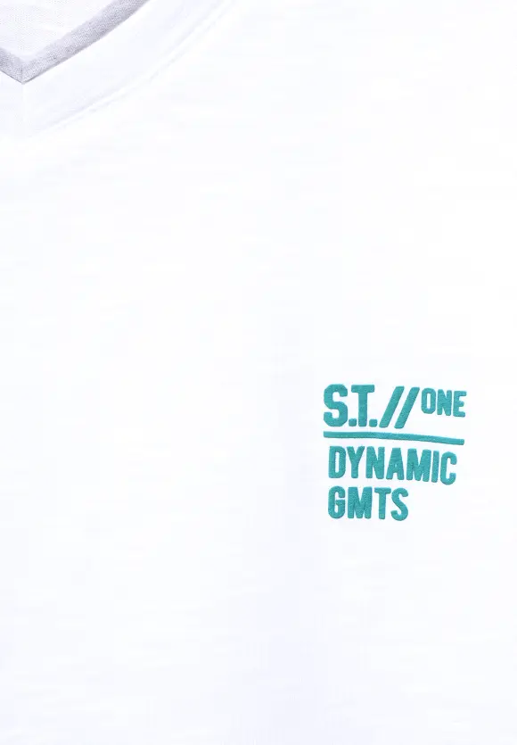 T-Shirt mit V-Ausschnitt - White