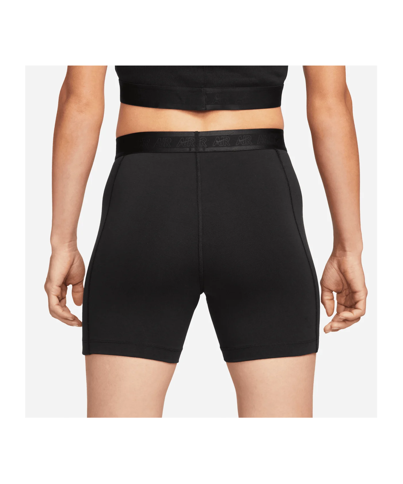 Nike Air Ribbed Short Damen Schwarz Weiss F010