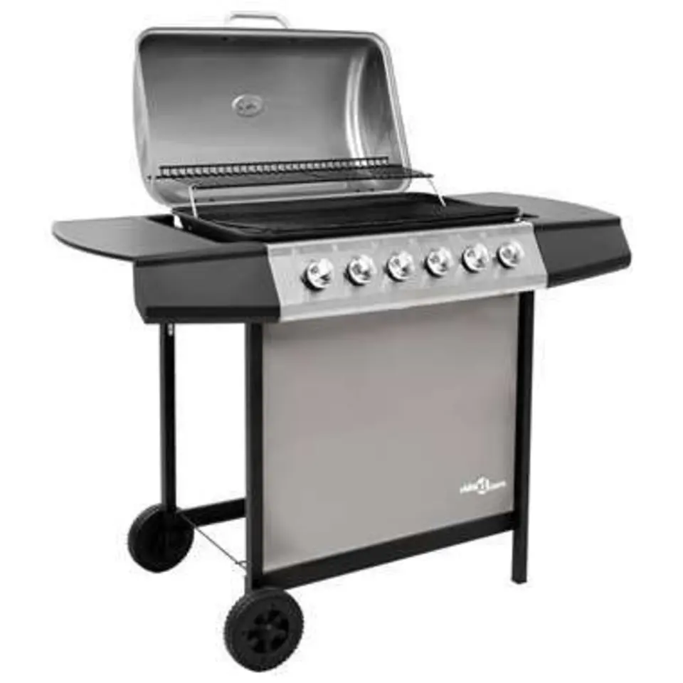vidaXL - Gasbarbecue-grill - Zilver - Staal