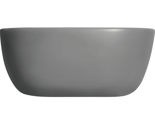 Basano opzetwastafel LIMANA 46,5 x 33 cm grijs mat incl. keramische afvoerplug