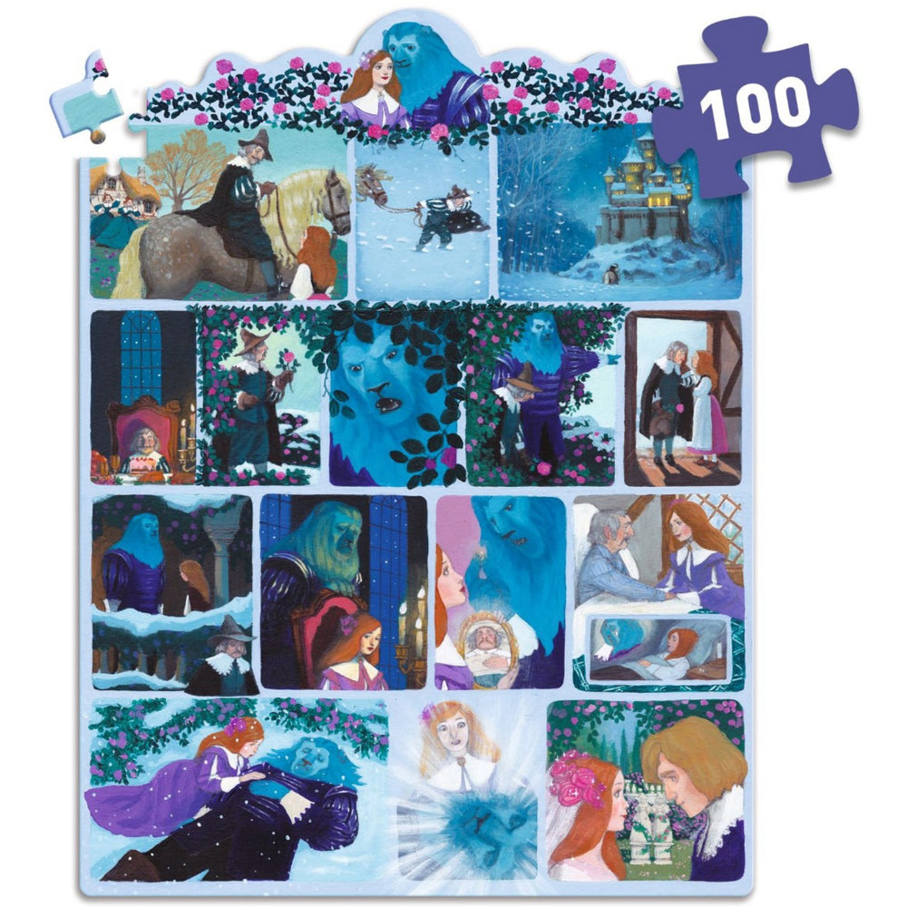 Køb Djeco Story Puzzle, Skønheden og Udyret - 100 Brikker