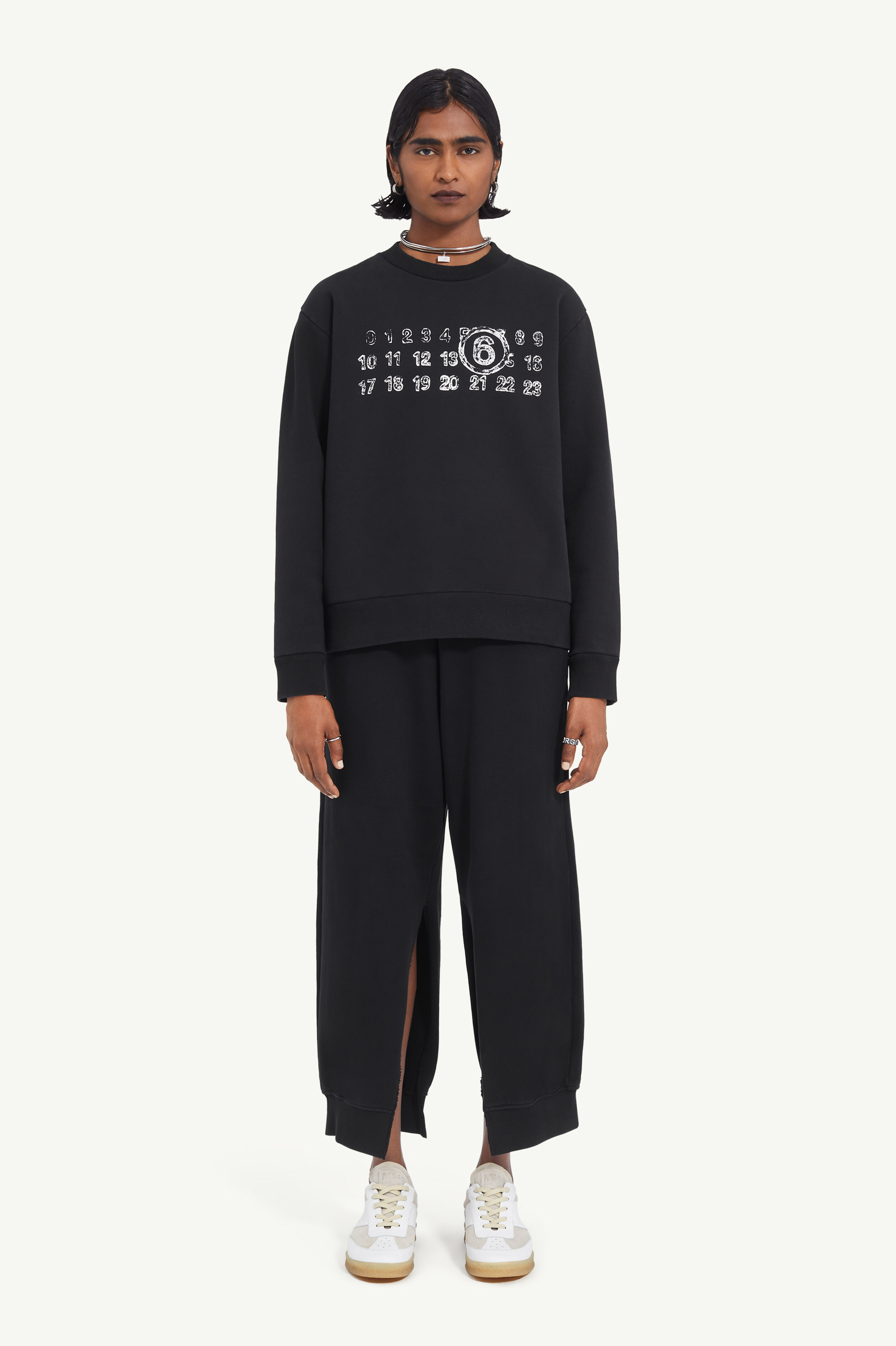 Sweat-shirt imprimé jersey brossé | femme