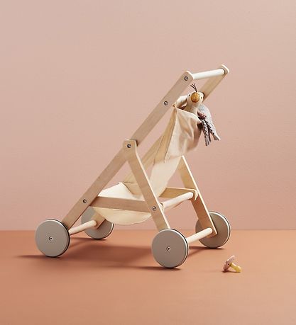 Kids Concept Dukkeklapvogn - Natur