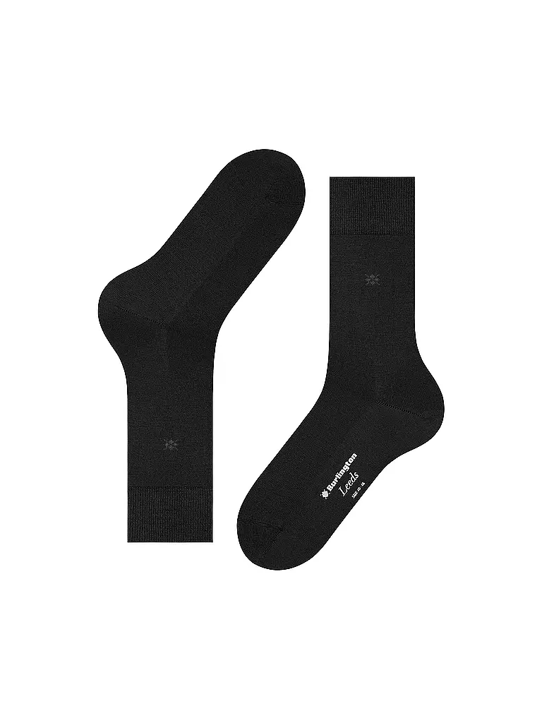 BURLINGTON Herren Socken LEEDS black schwarz