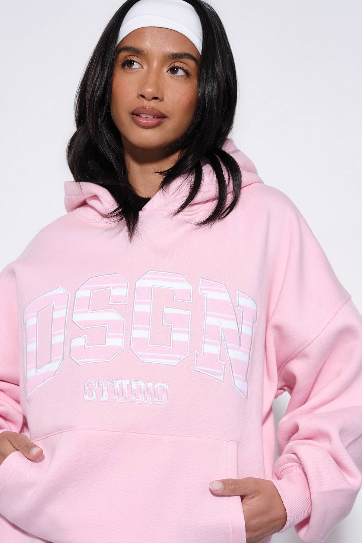 Sweat À Casynthétiqueche Oversize Avec Appliqué Rayé Dsgn Studio