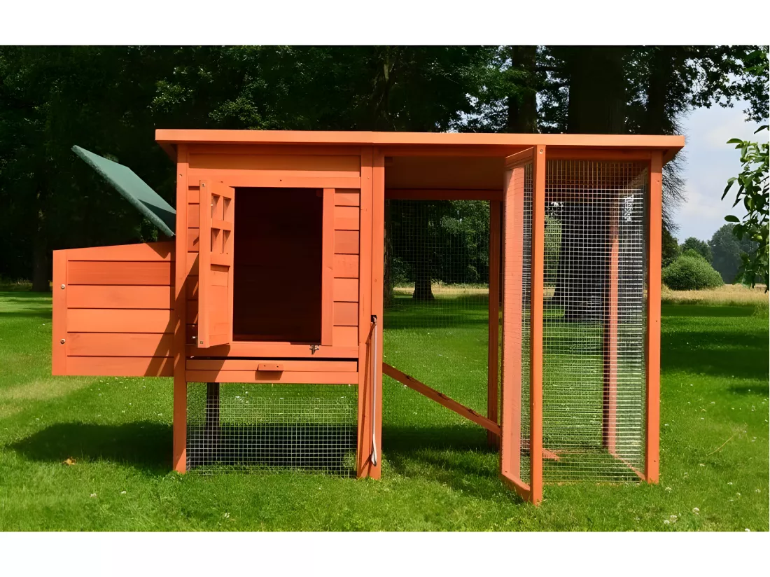 Poulailler 3/6 poules cage canard 2 perchoir 182x75x103 cm Modele 131 XXL