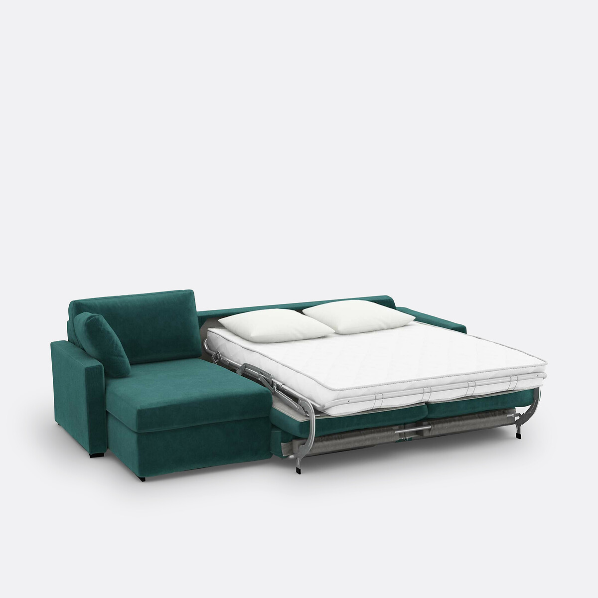 LA REDOUTE INTERIEURS<br>Sofá cama de canto em veludo, Bultex, Timor