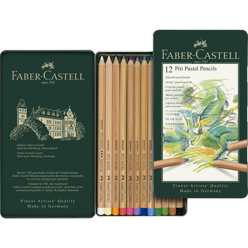 Faber-Castell Farbstifte Pitt Pastel, 12er Schachtel, assortiert