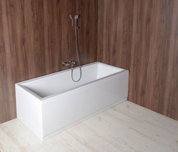 Polysan Plain bad zijpaneel 75x59cm wit