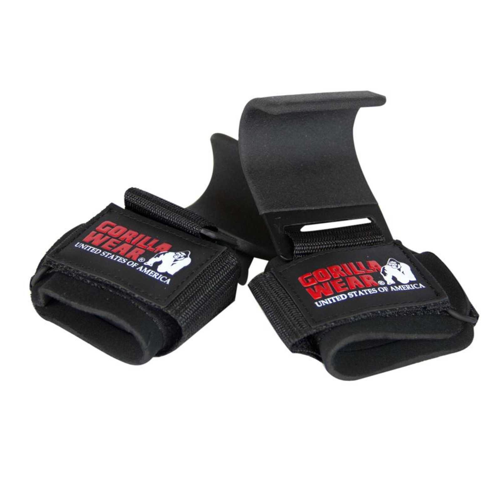 Ganchos de levantamento de peso Gorilla Wear vermelhos