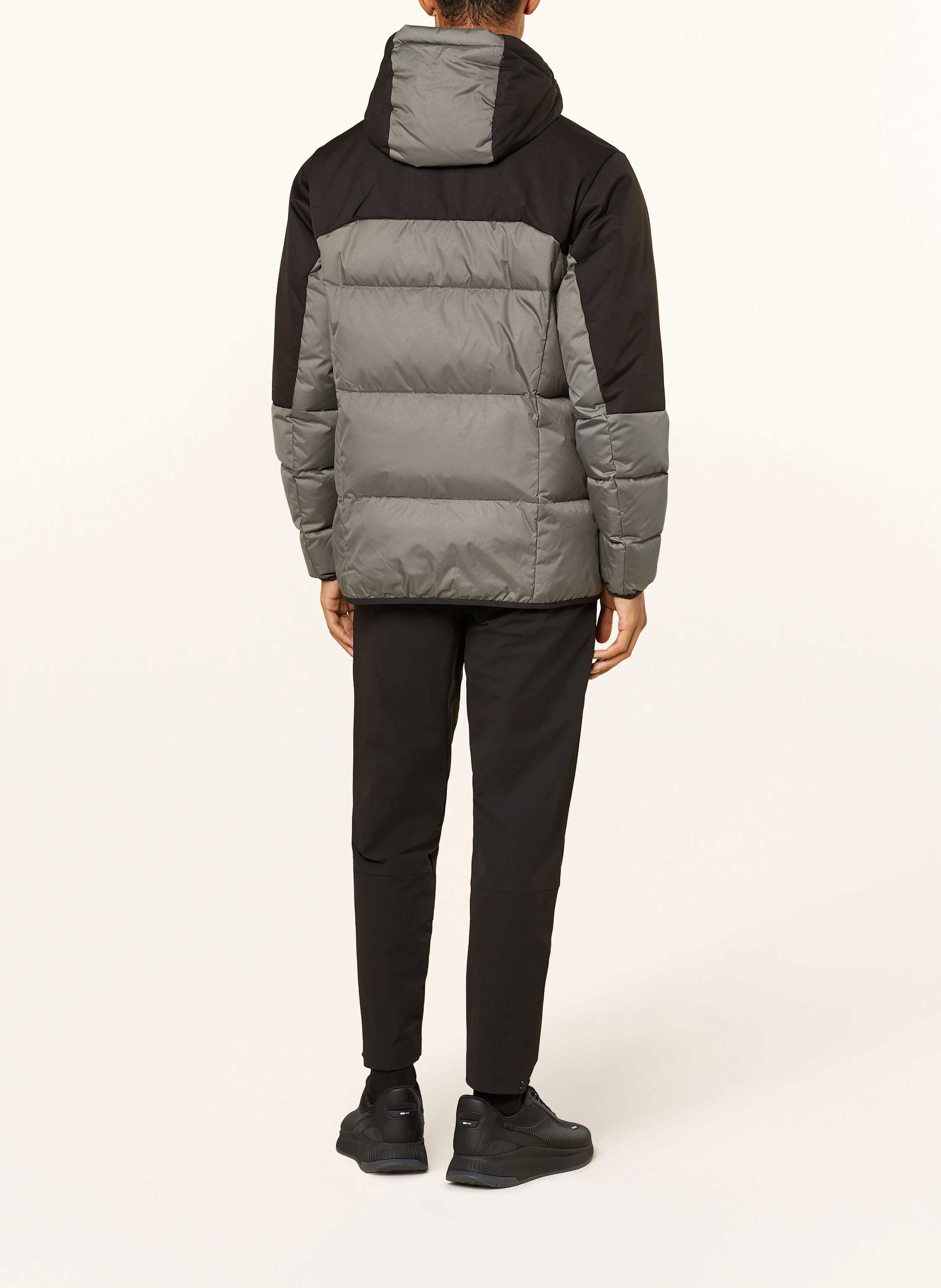 BOSS Lightweight-Daunenjacke HAMAR mit abnehmbarer Kapuze