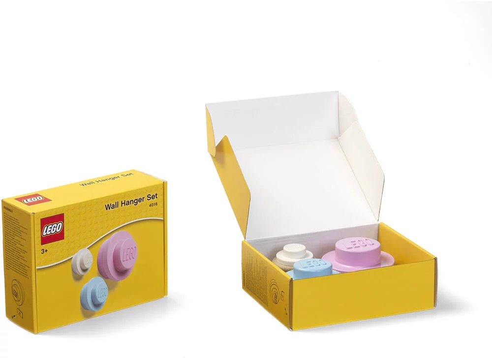 SET DE 3 PATERES LEGO ROSE BLEU BLANC