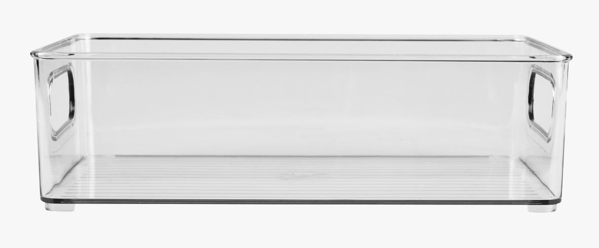 Stablebar oppbevaringsboks transparent - 10x25,5x7,7 cm