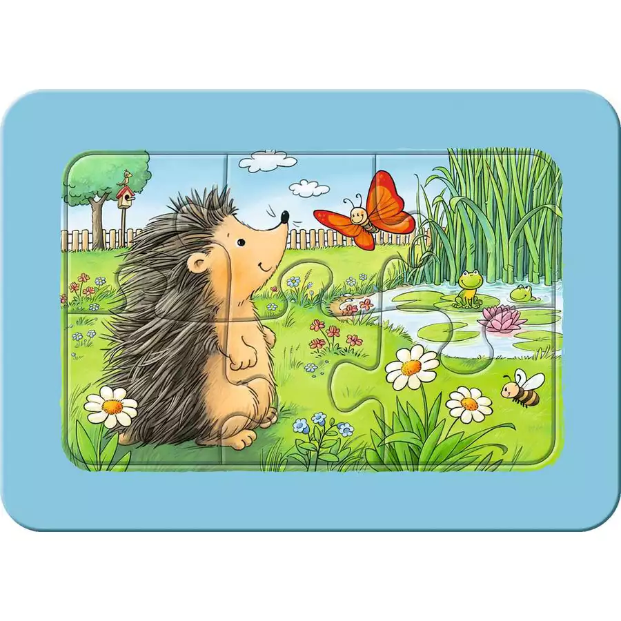 Ravensburger My first Puzzle - Rahmenpuzzle Kleine Gartentiere, 3x6 Teile
