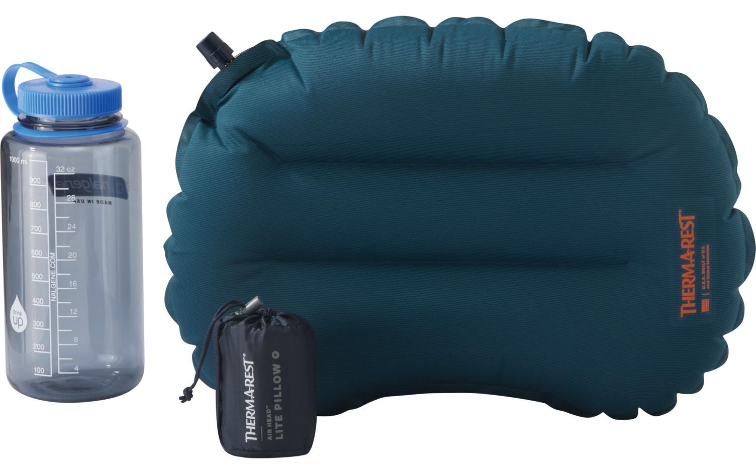 Campingkissen Airhead Lite Deep PacificLuftkissen aus Stretch-Strickmaterial