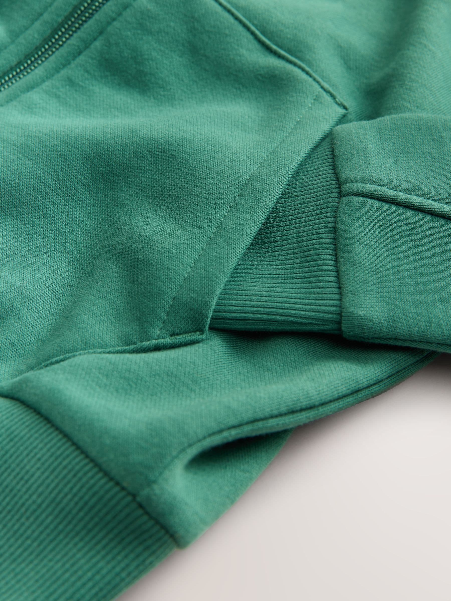 Groen - Hoodie met logo en ritssluiting (3-16jr)