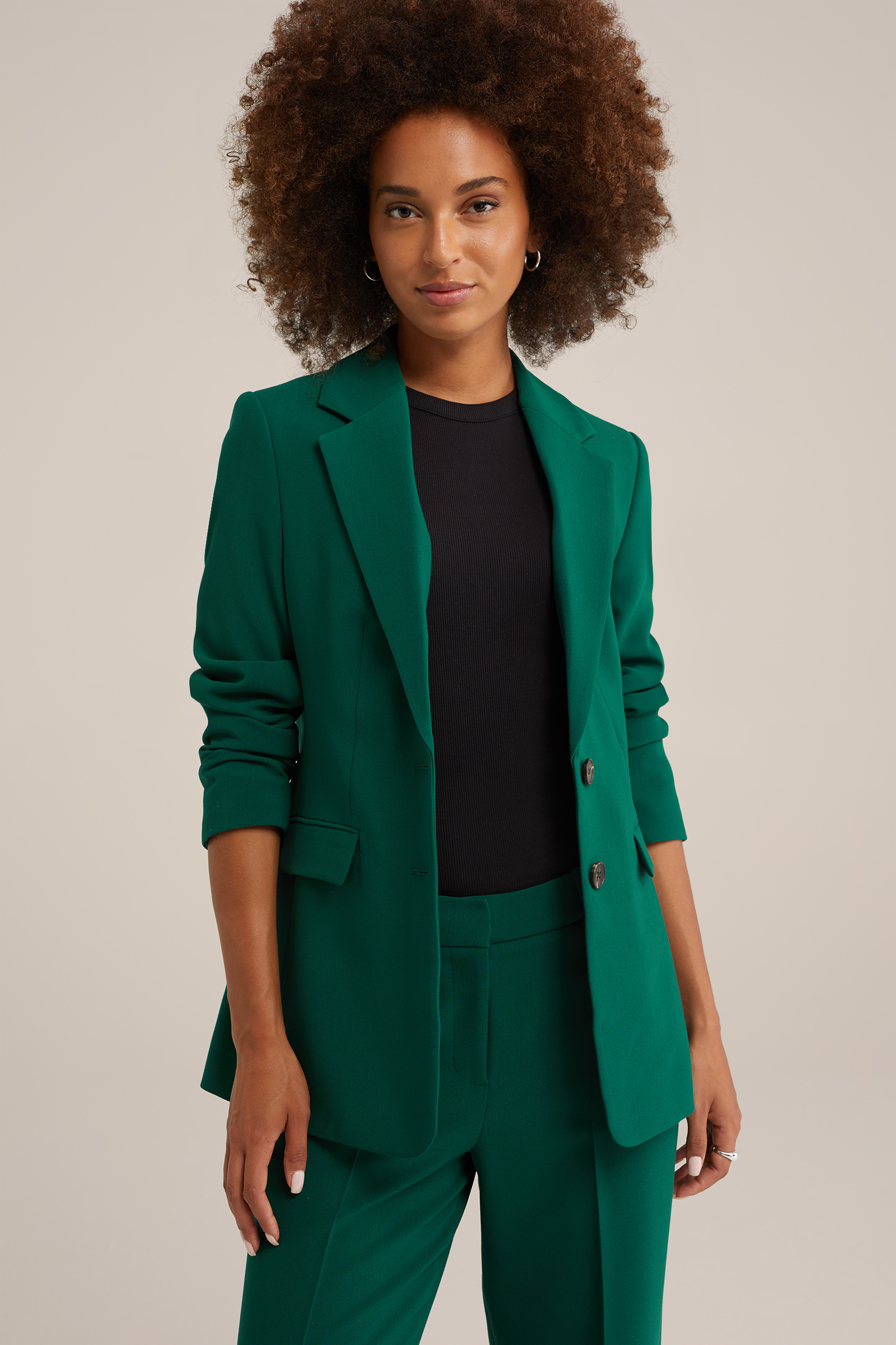regular fit blazer WE Fashion Donkergroen