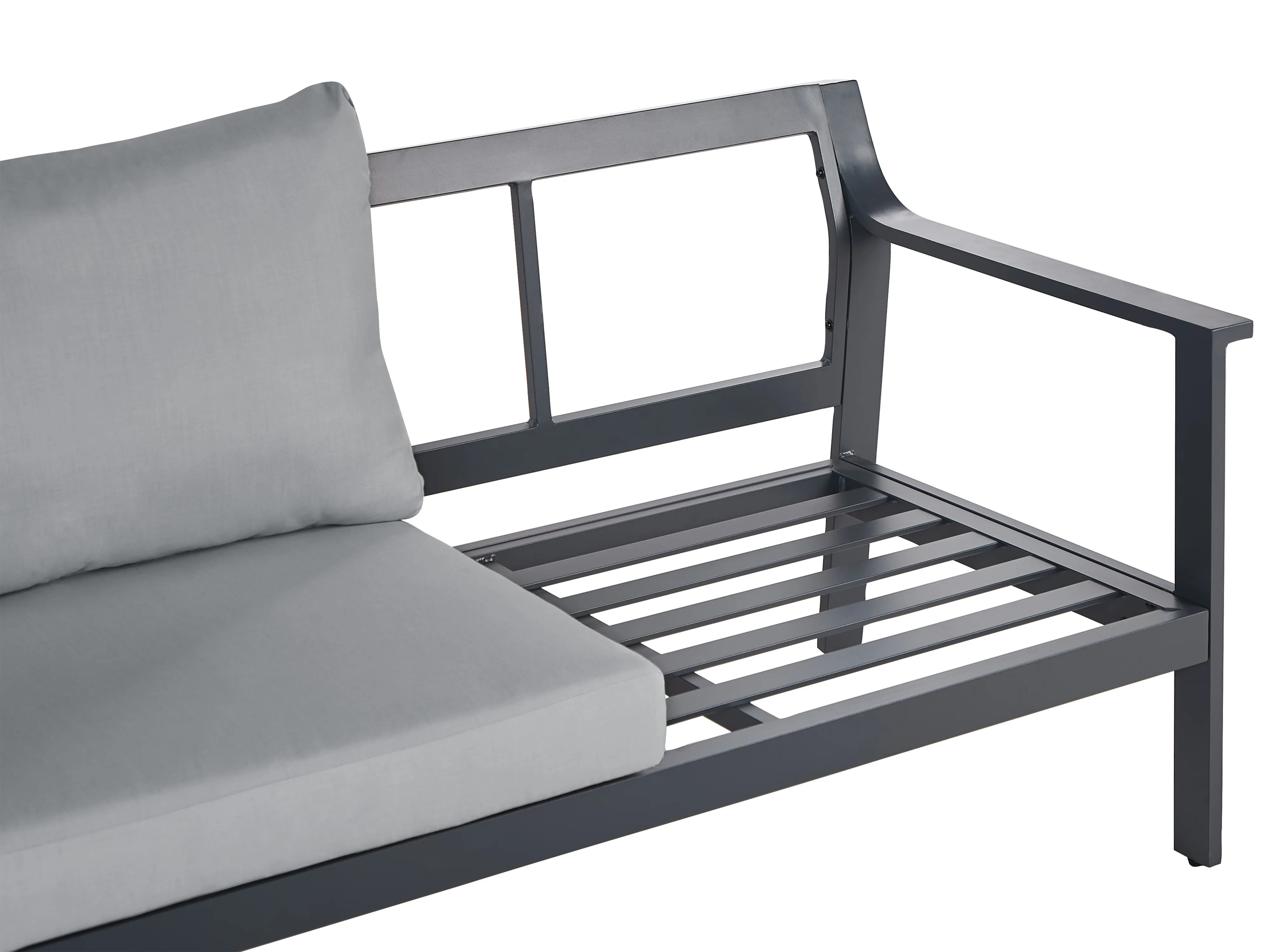 Tuin loungebank 3-zits KIATO Metaal Donkergrijs