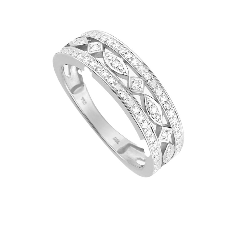 Bague Femme - Or 18 Carats - Diamant 0,05 Carats