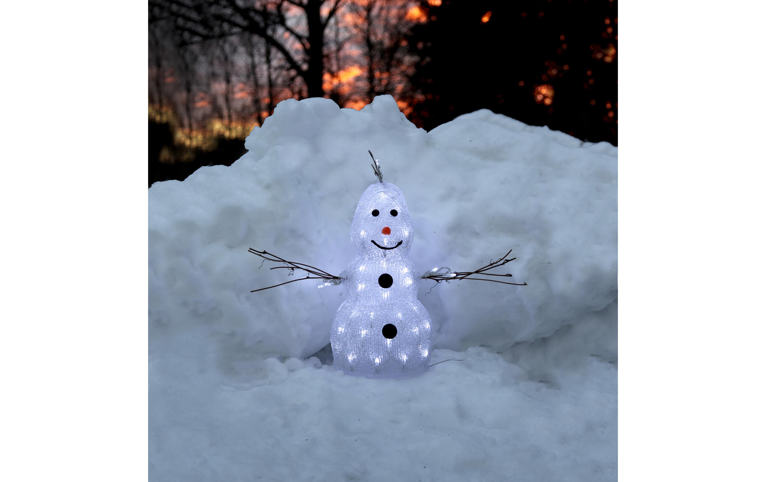 LED-Figur Schneemann, 38 cm, WeissLED-Schneemann