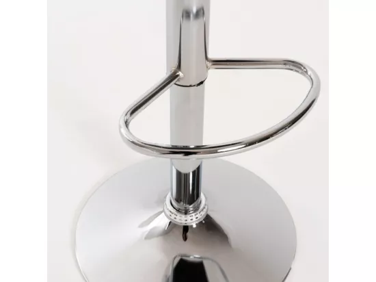 Tabouret confortable simili cuir capitonné blanc Joy - Lot de 2