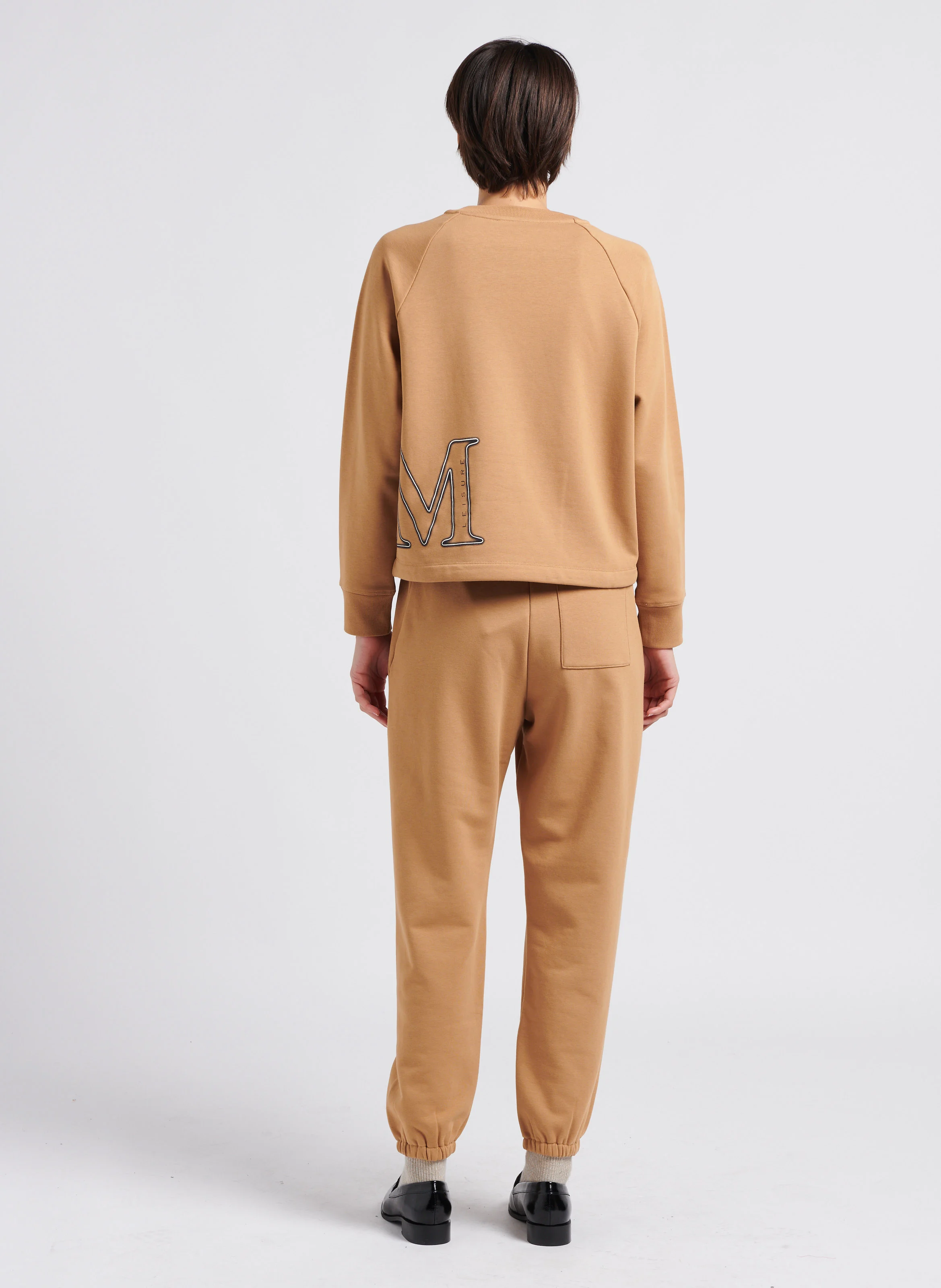SASIA - Jogging en coton mélangé| Beige