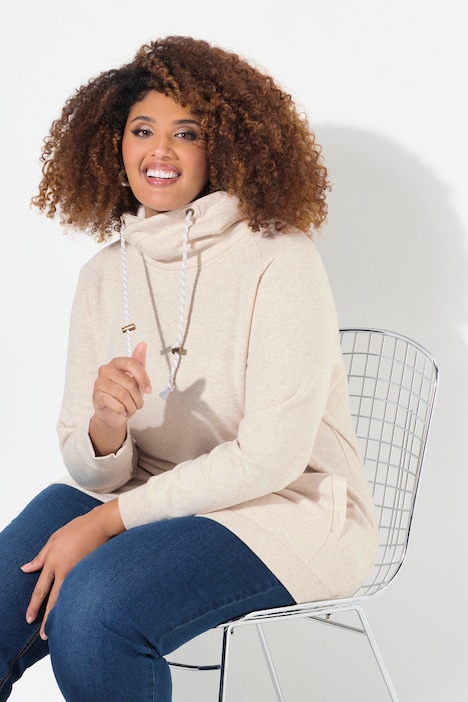 Sweatshirt, weiter Stehkragen, Taschen, Raglan-Langarm