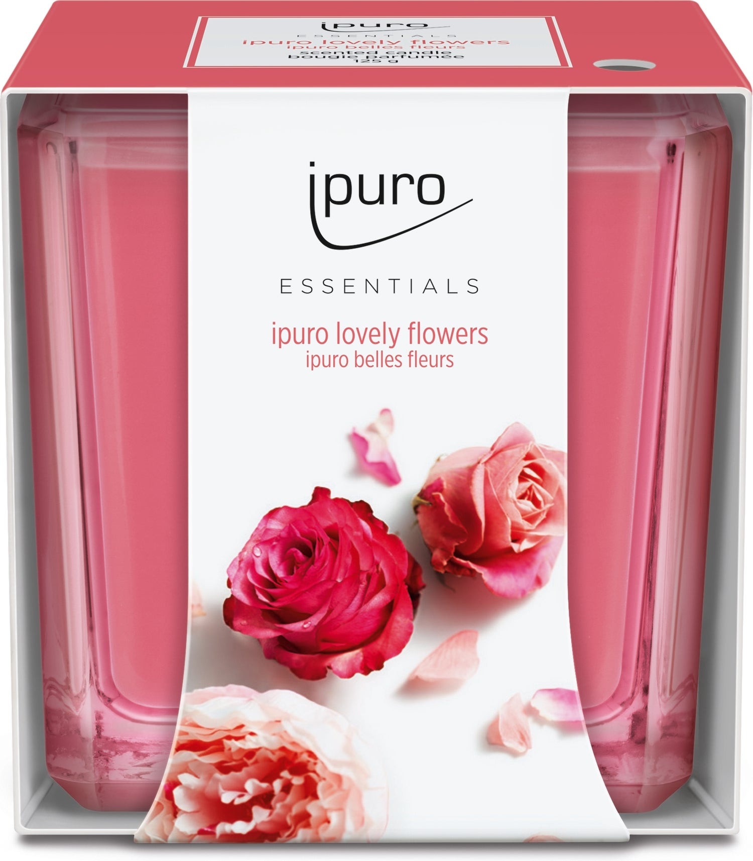Ipuro geurkaars Essentials Lovely Flowers 26 uur D 7,1 H 7 cm
